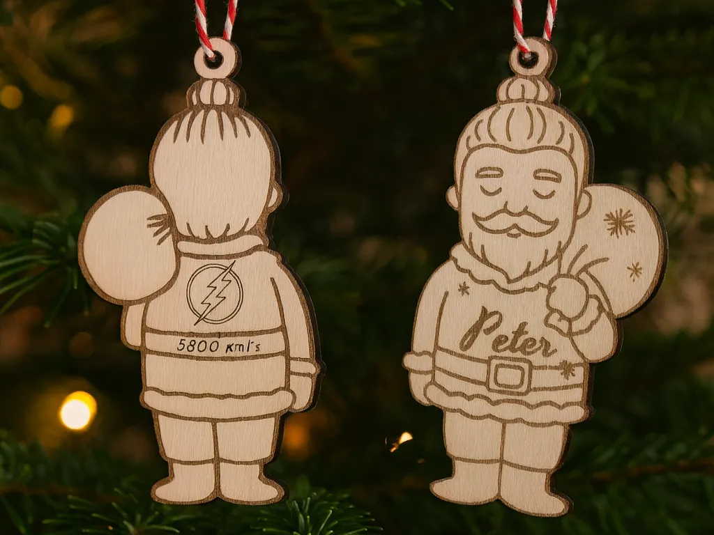 Decoración de Santa de Navidad de dos lados