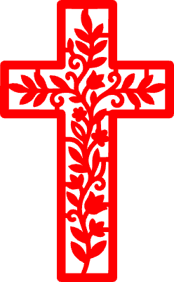 Wooden Cross Wall Plaque with Floral Vine Motif | Free Files - Atomm