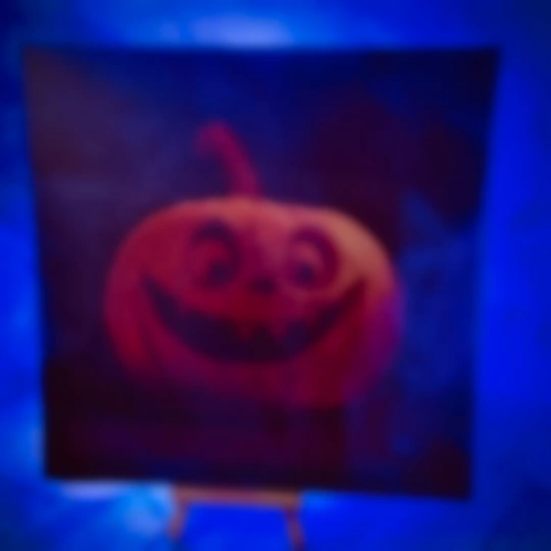 [Laser cut and engrave] Laser Engraved Halloween Pumpkin Layer Painted Canvas