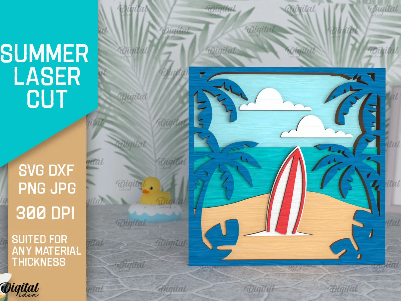 3D Summer Shadow Box shadow box design