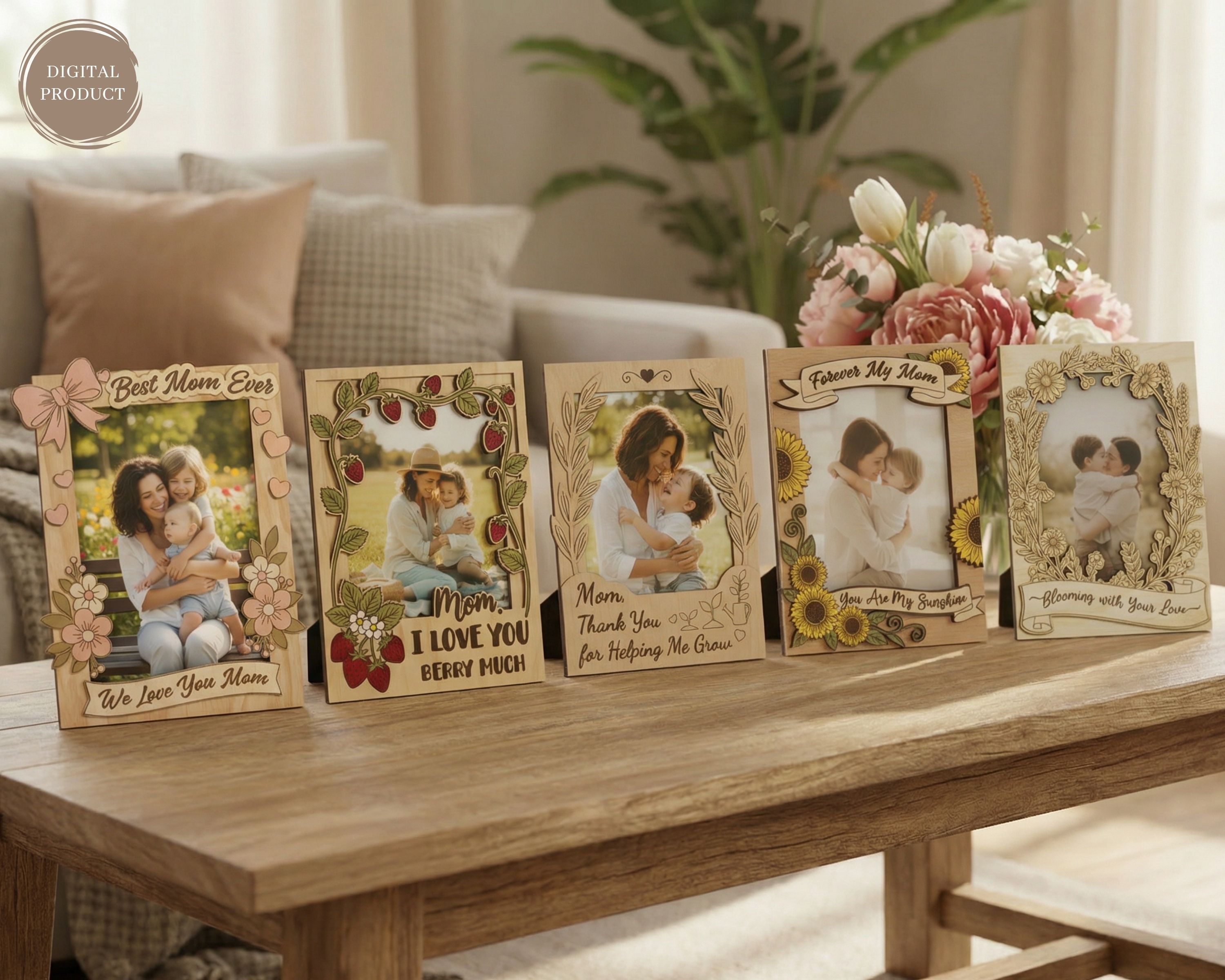 Mother’s Day Photo Frames SVG Bundle birthday gift for mom idea