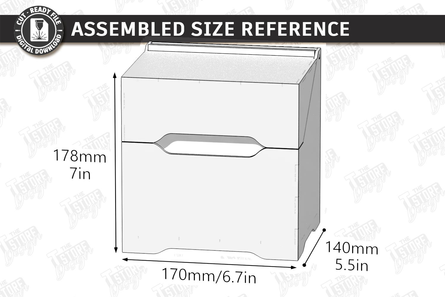 Recipe Box with Dividers and Card Holder wooden box idea