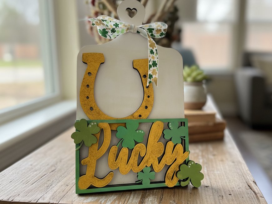 Lucky Horseshoe St. Patrick's Day Tabletop Sign | Ready to Use Files ...