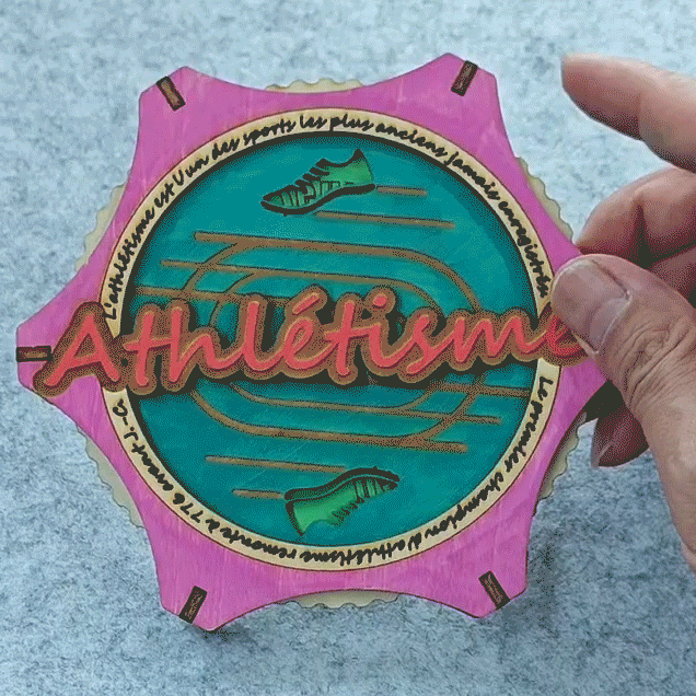 [Laser cut and engrave] Olympic athletic Coasters