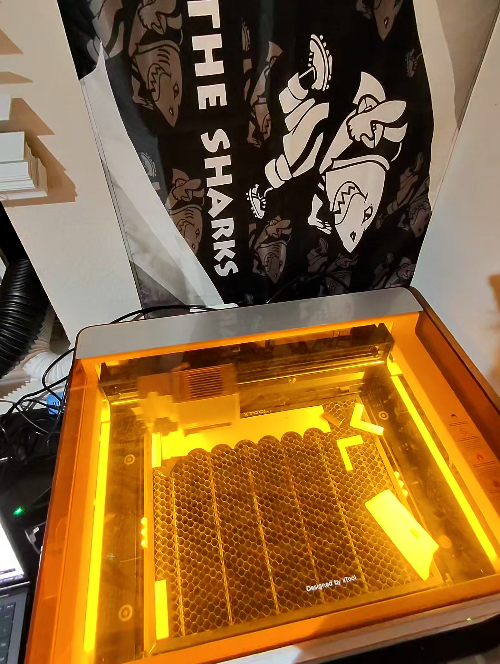 [Laser cut and engrave] Skeleton Jobs #1 Earrings