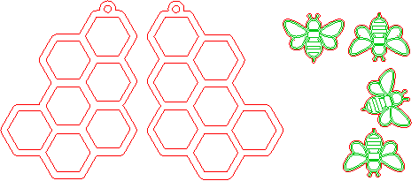 BeeHoneycombCutoutEarrings.xcs