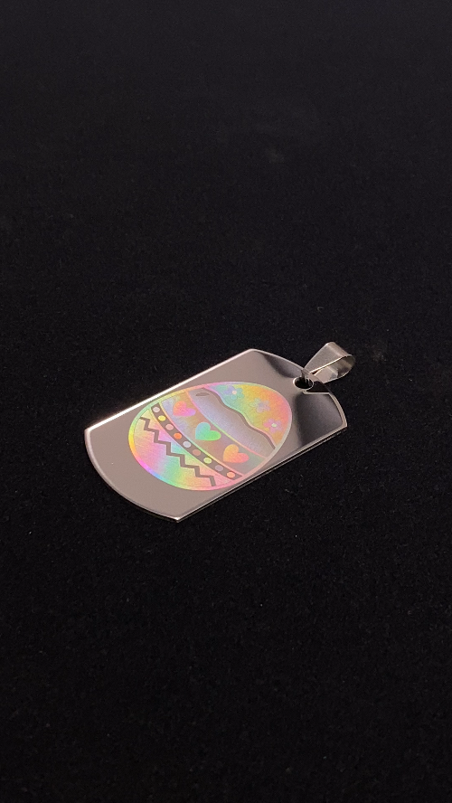 [Laser cut and engrave] Effet holographique - Oeuf de Pâques