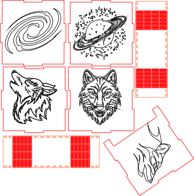 Boite à lumiere LoupGalaxie.xcs