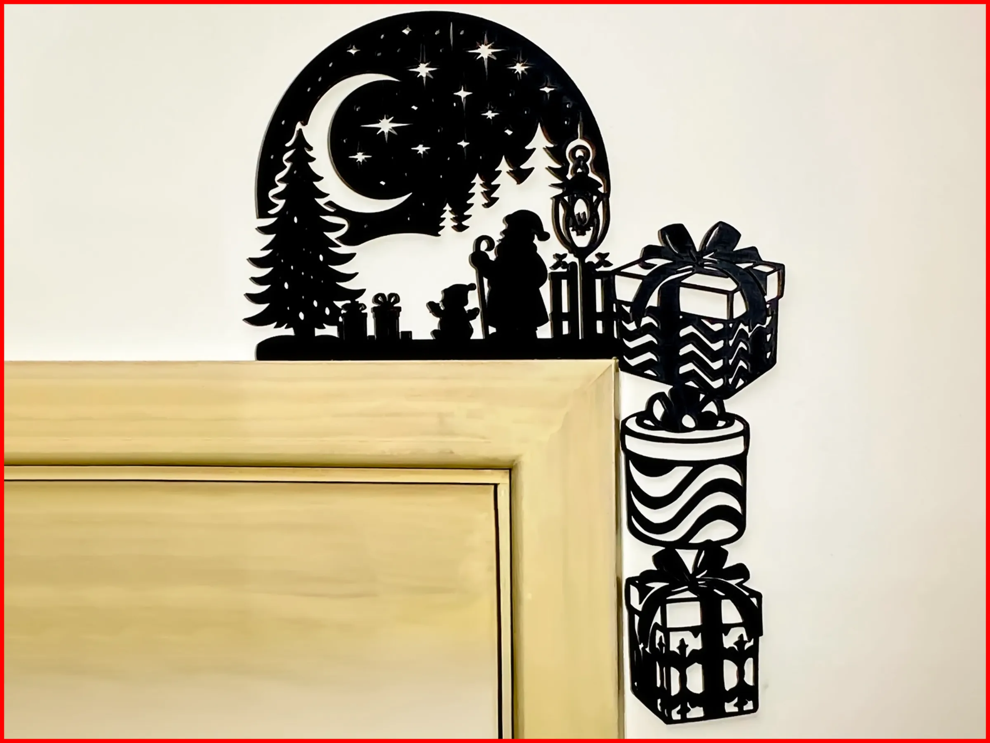 Weihnachtliche Türrahmendekoration Weihnachts Türdekoration Idee