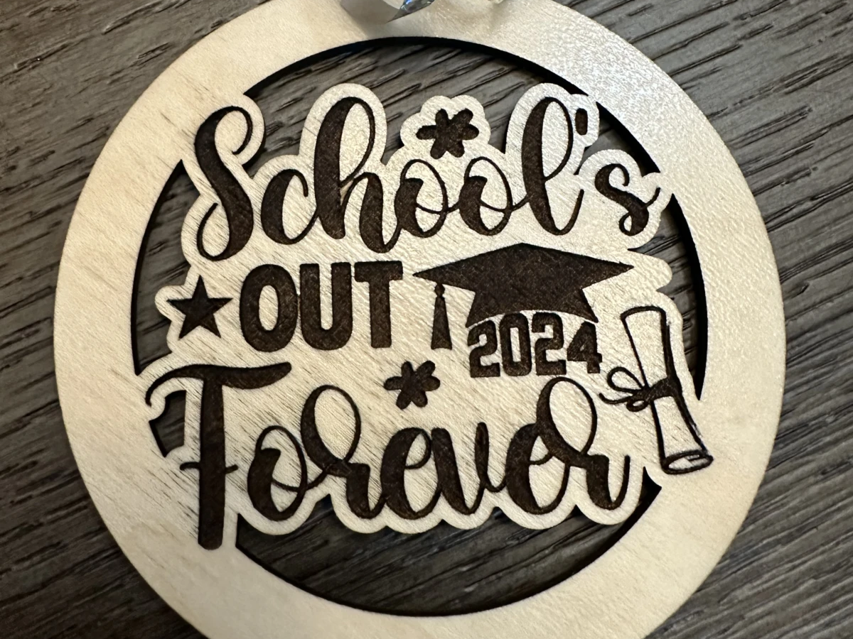 Schools out forever graduation ornament gift for her