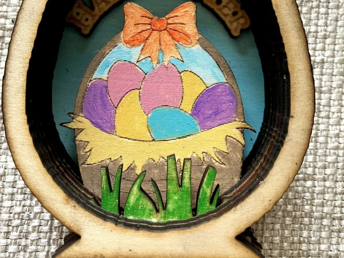 Easter Basket and Bunny Shadow Box shadow box design