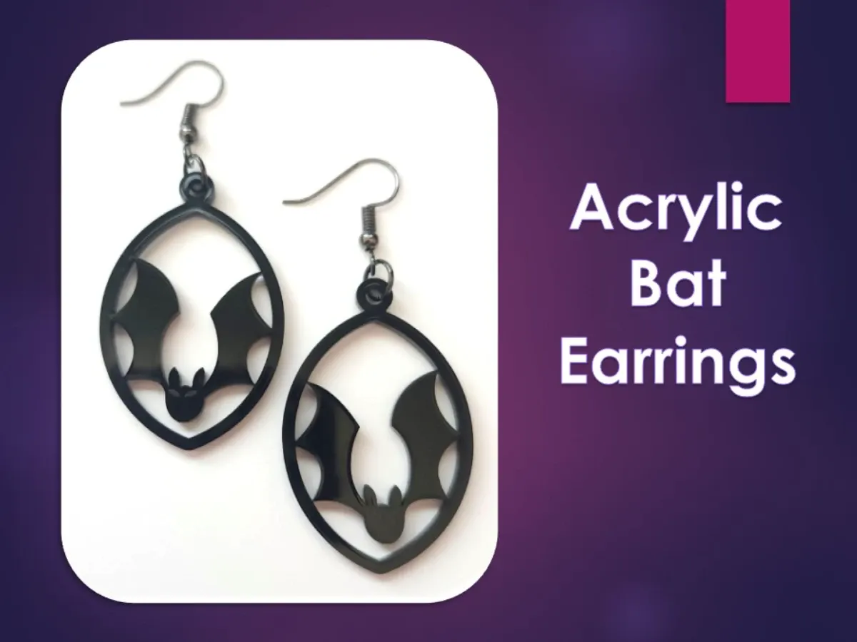 Acrylic Bat Earrings