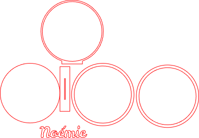 name circle floating name on acrylic.xcs