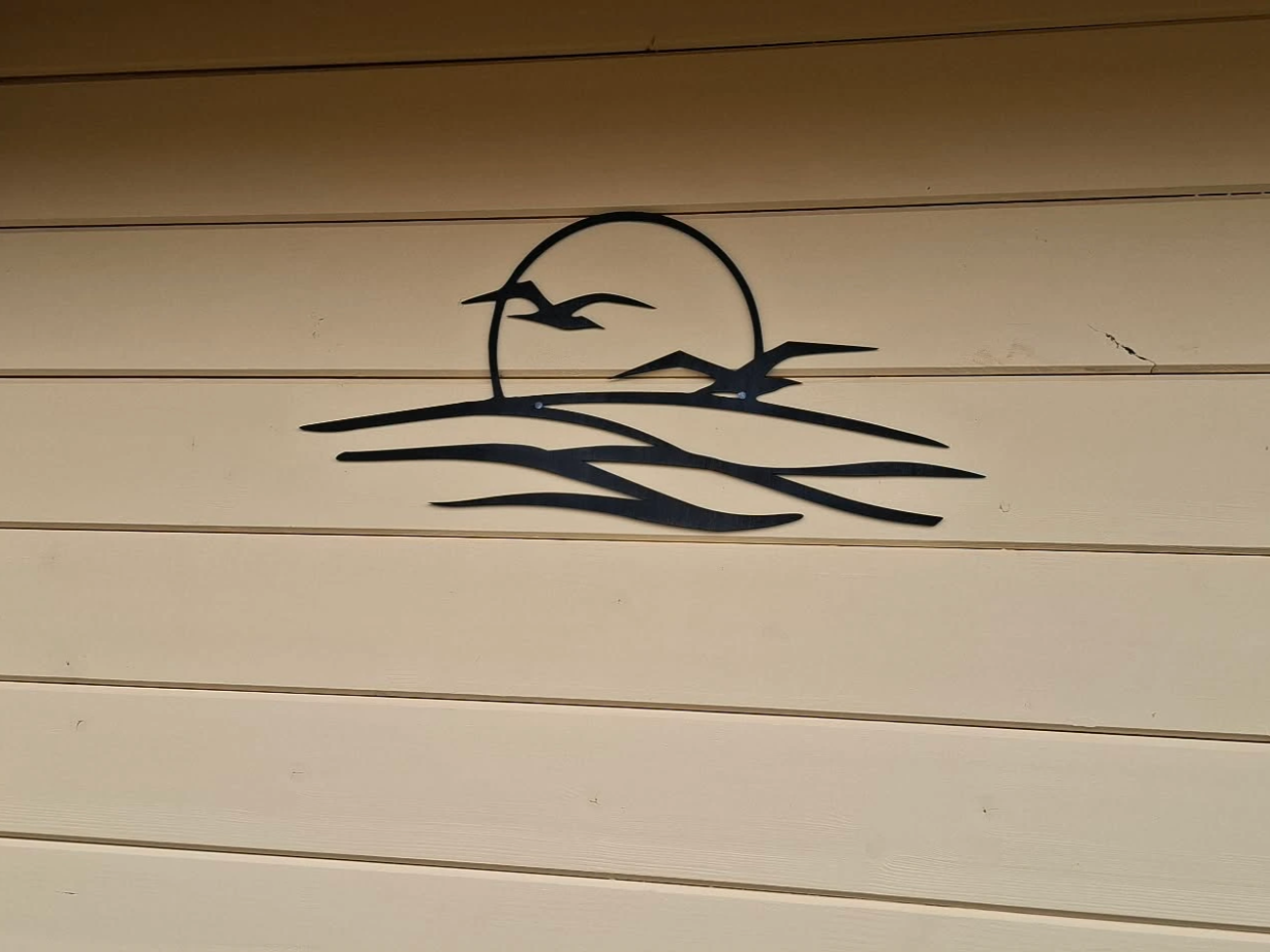 Laser Cut Metal Wall Art with Birds and Sunset Design exterior metal wall art idea