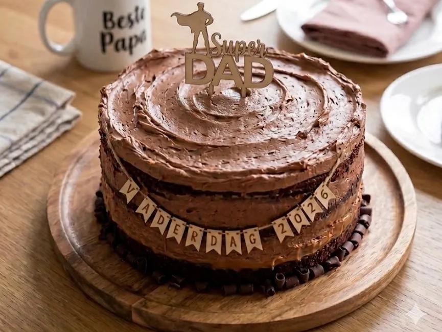 Super Dad superhero cake topper