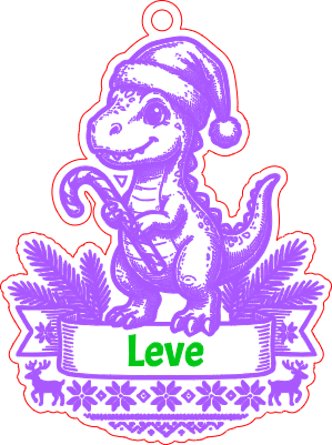 Personalized Dinosaur Christmas Ornament – Custom.xcs