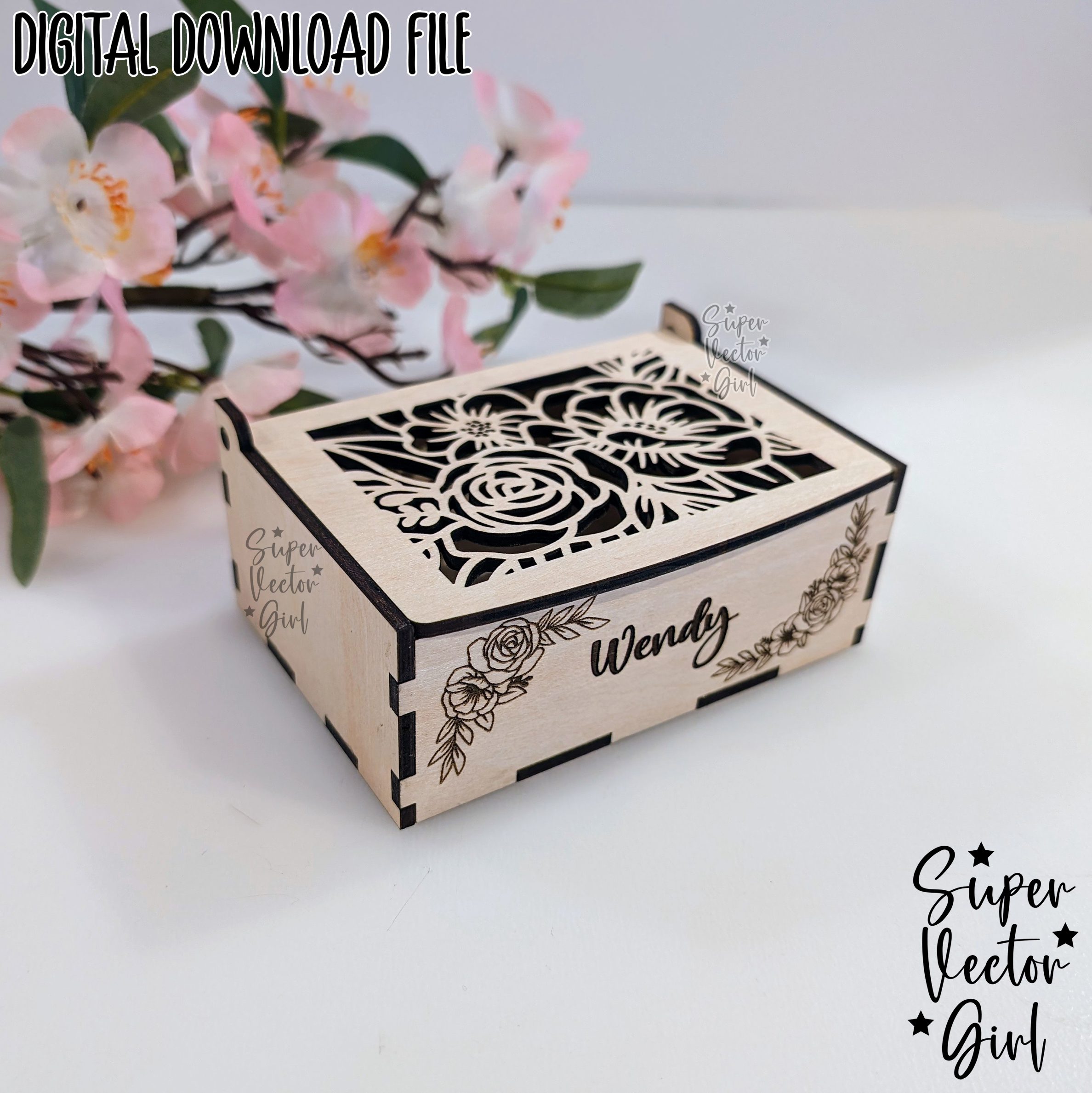 Floral Jewelry Box anniversary gift for her idea