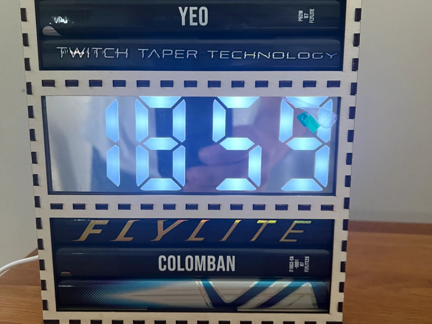 Digital LED Hockey Display Clock laser cut desk clock idea