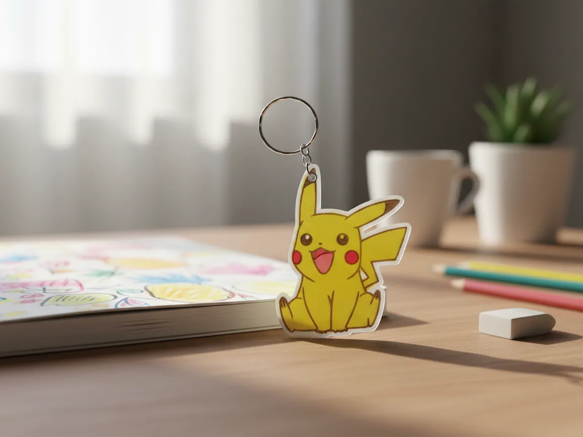 Laser-Cut Acrylic Pikachu Keychain pokemon keychain idea
