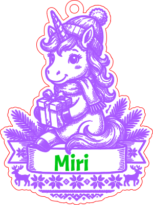 Personalized Unicorn Christmas Ornament.xcs