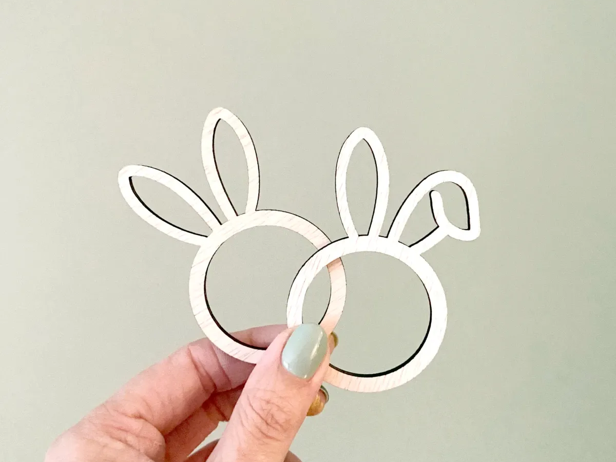 Cincin serbet Paskah desain cincin serbet laser cutting