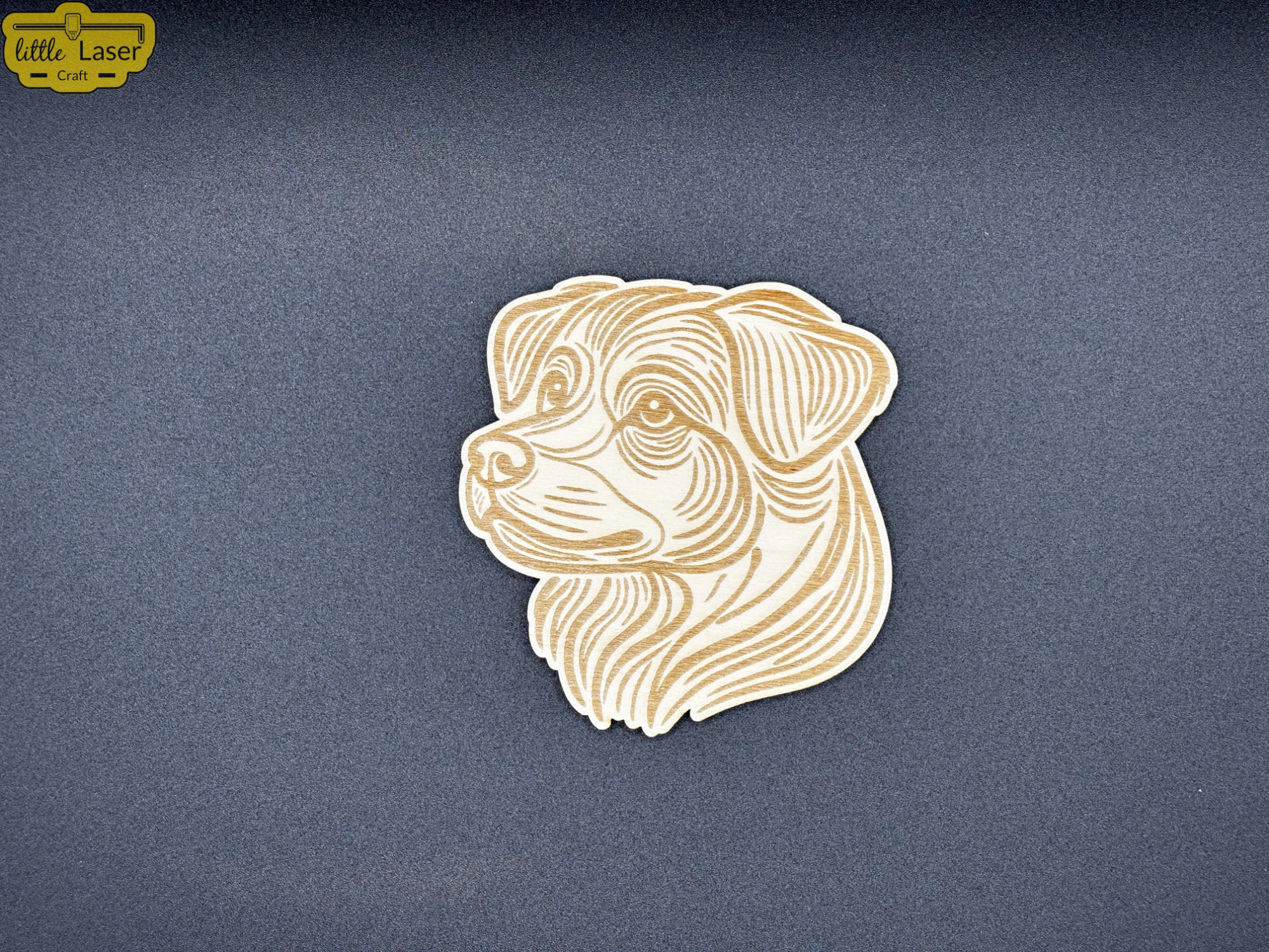 Dog silhouette coaster design version 1