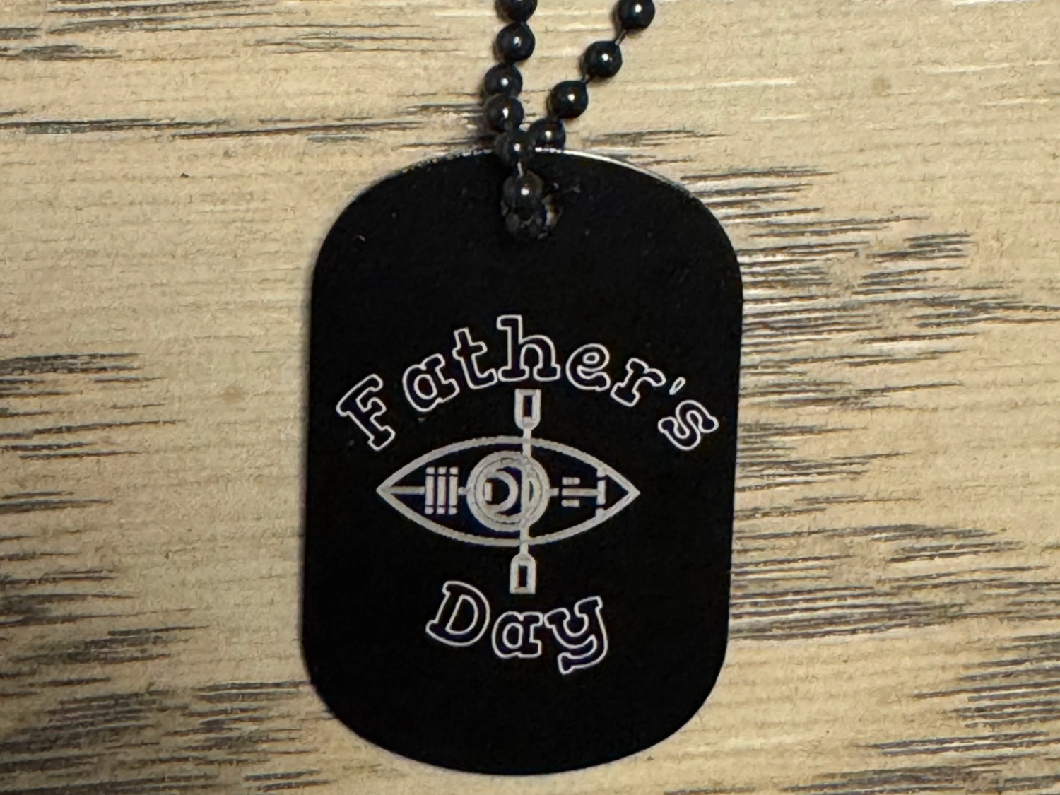 Laser-Engraved Father's Day Dog Tag Necklace father's day gift design