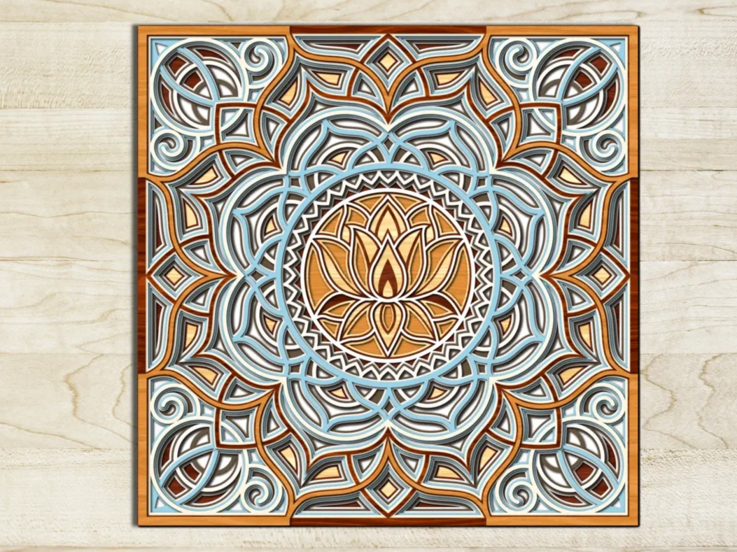 Layered MANDALA mandala craft idea