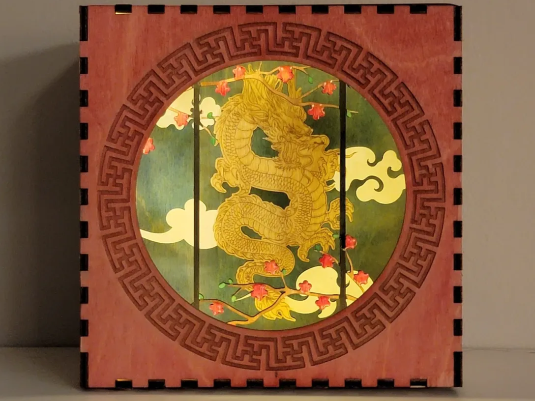 2024 Wood Dragon new year gift design