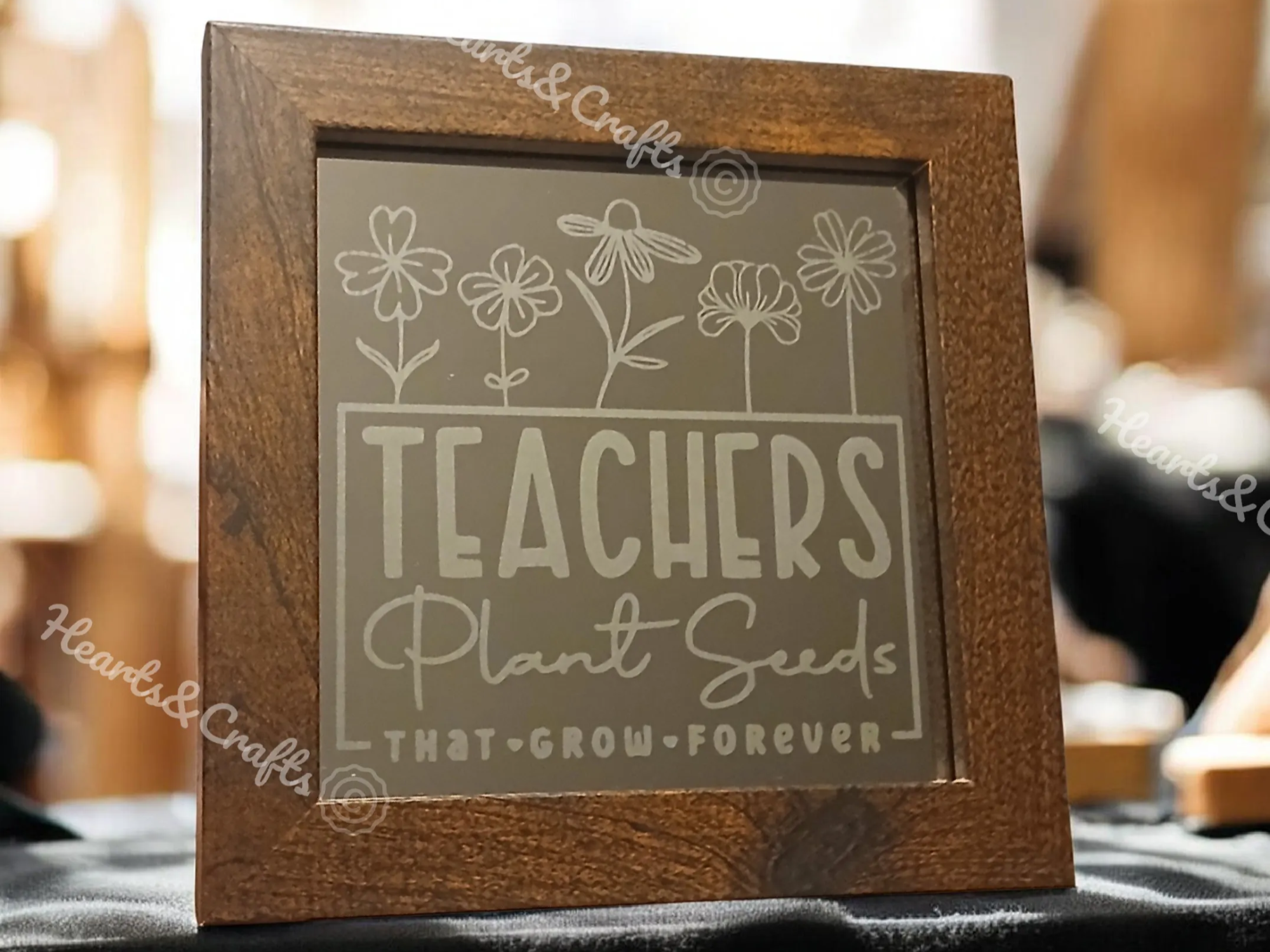 Teacher Appreciation Mirror, "Teachers Plant Seeds That Grow Forever" teacher gift design