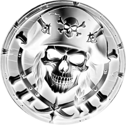 Piratentotenkopf Untersetzer 3.xcs