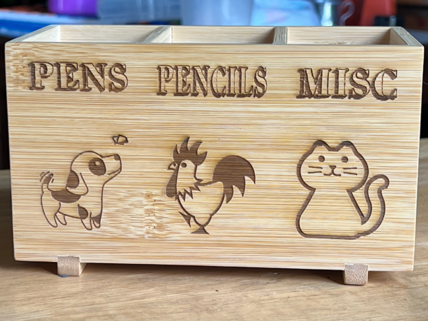 Bamboo Desk Caddy office desk decor idea