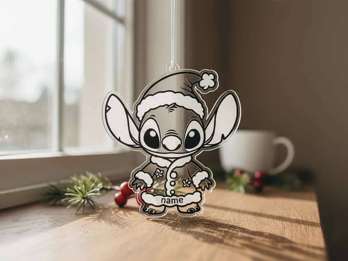 Personalized Laser Cut Christmas Stitch Ornament Hanging Decoration – personalizirana zasnova božičnega okraska