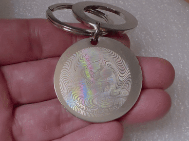Happy Mother's Day circular keychain with Holographic effect
