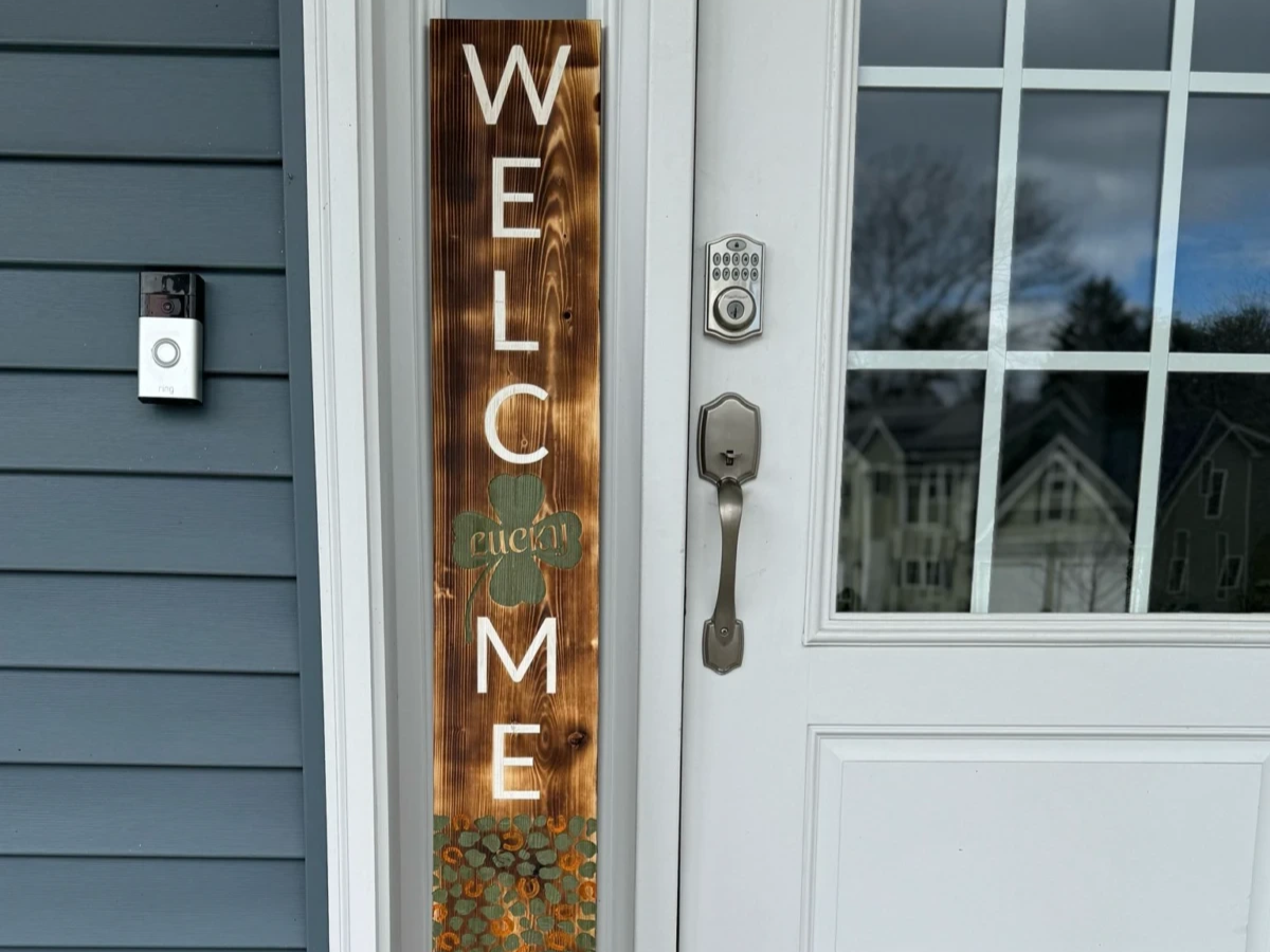 Panneau de bienvenue haut pour porte modèle de panneau de bienvenue