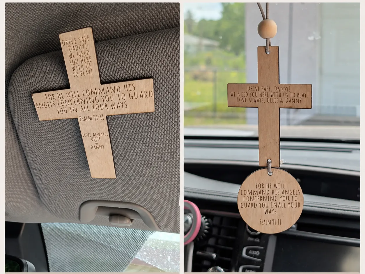 Rearview Mirror Hanger: Daddy Please Drive Safe father's day gift design