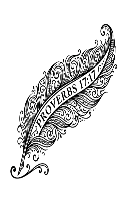 proverbs 17:17 on scroll feather | Free Files - Atomm
