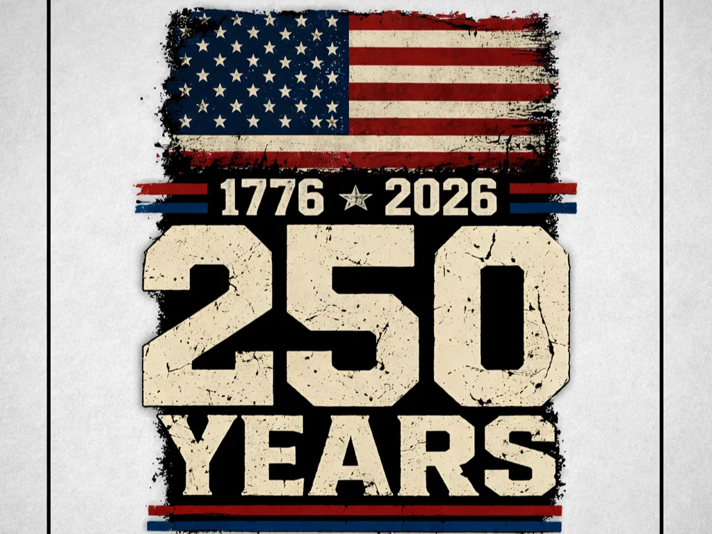 250 Years 1776-2026 Patriotic PNG, USA Flag DTF Transfer Design File — free patriotic laser/print project file on Atomm