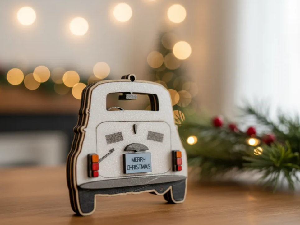 Fiat 500 car Christmas tree Ornament