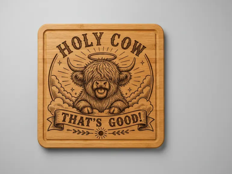 "Holy Cow" Cutting Board Design