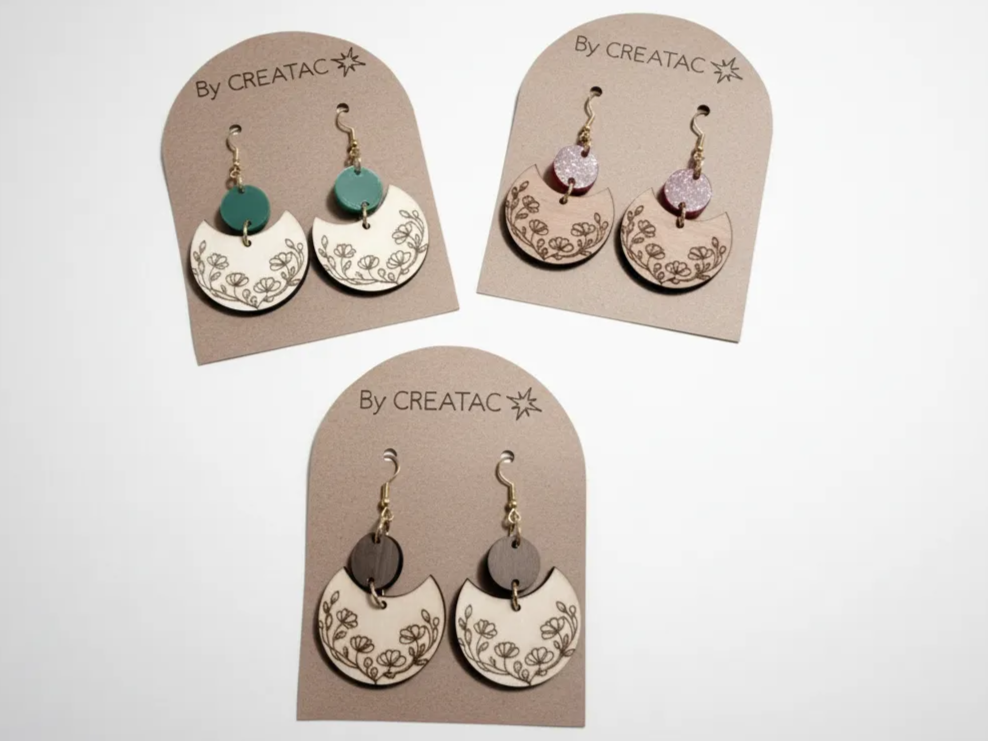Floral dangle earrings