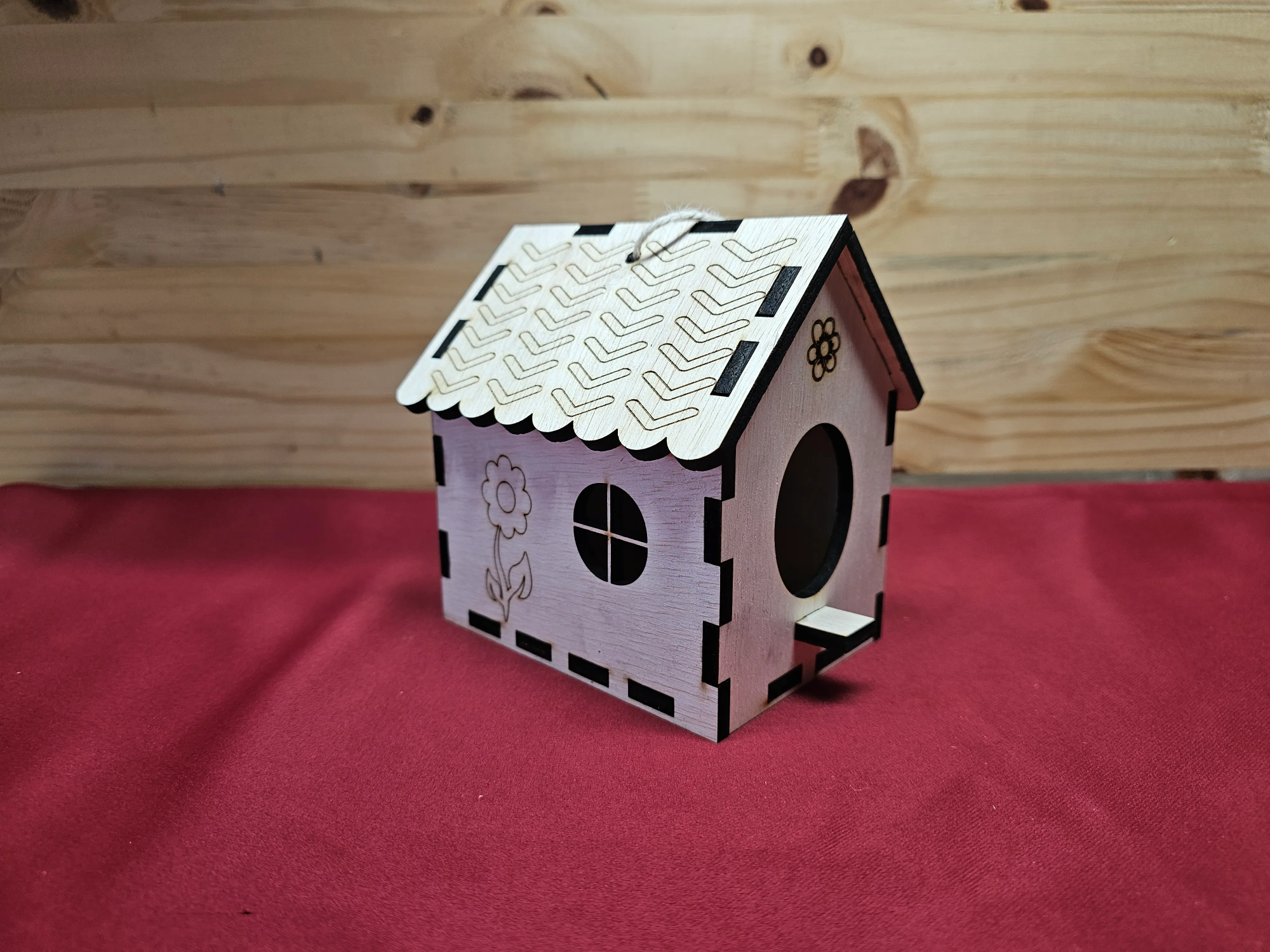 Laser cut wooden birdhouse gift for grandpa idea