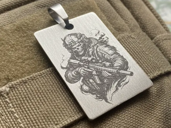Military Undead Soldier Pendant dog tag pendant design