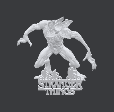 Stranger Things Demogorgon mit Logo K9 Glaskugel 6 cm.xcs