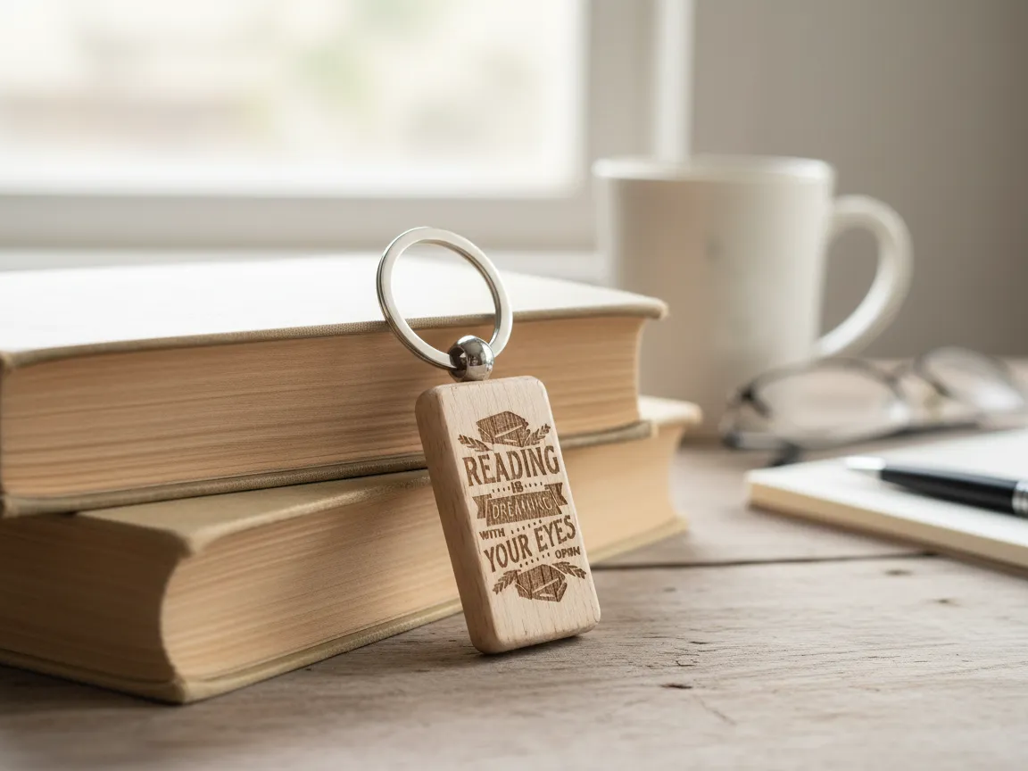 Reading Is Dreaming Keychain wood keychain idea
