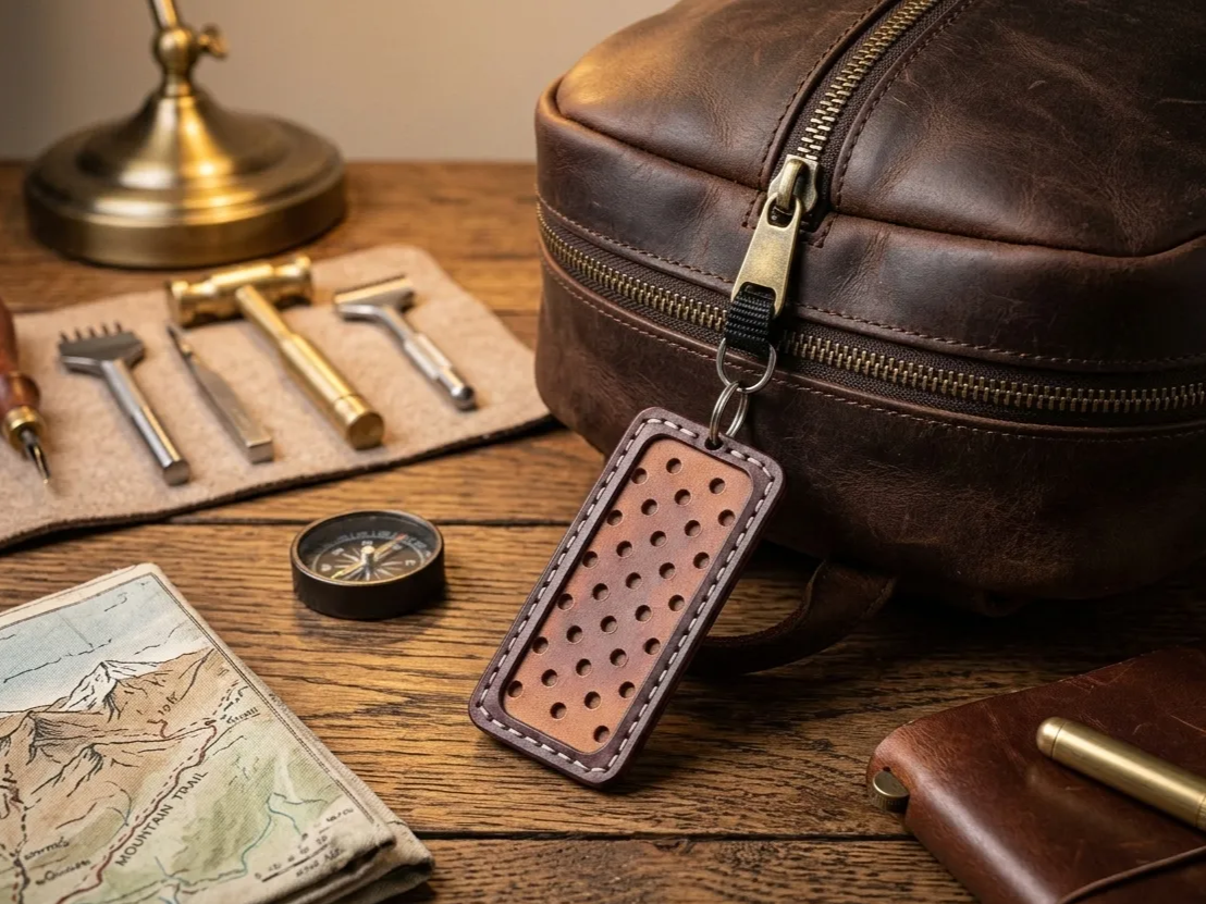 Leather Keychain Zipper Pull custom leather keychain idea