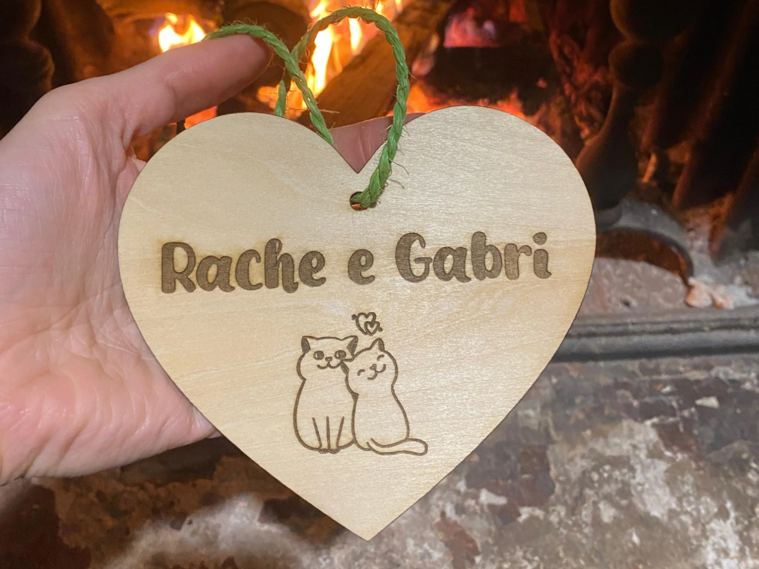 Customizable Heart with Cats gift for her design