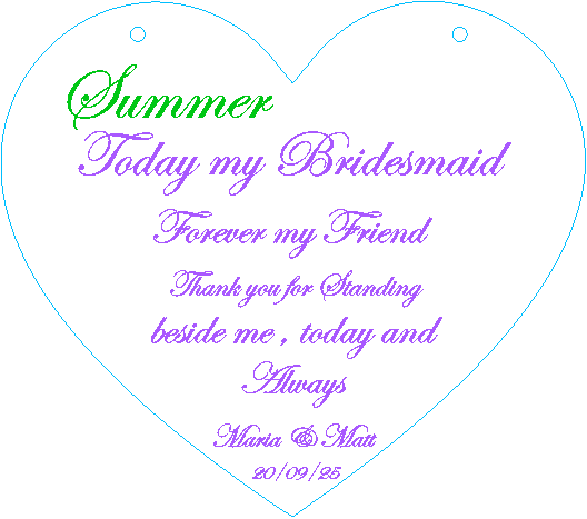 Bridesmaids Hearts for Gift .xcs
