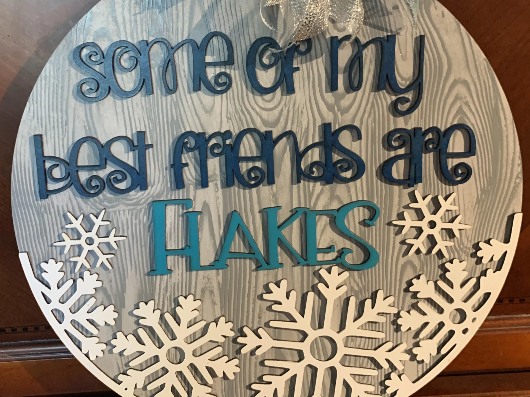 "Some of My Best Friends Are Flakes" Snowflake Sign gift design