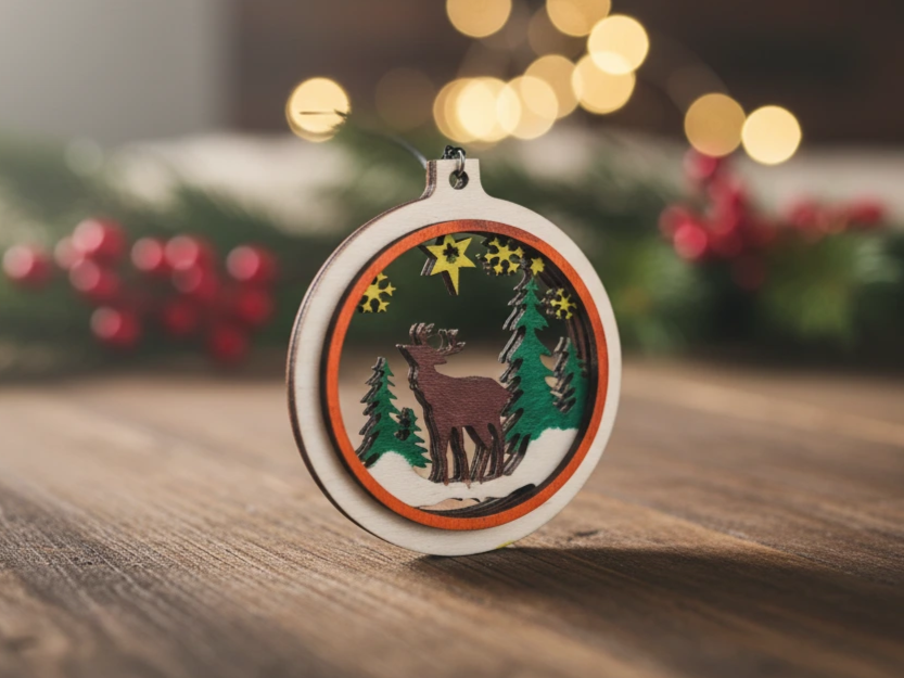 Christmas Tree Bauble Pendant ceiling Christmas decoration idea